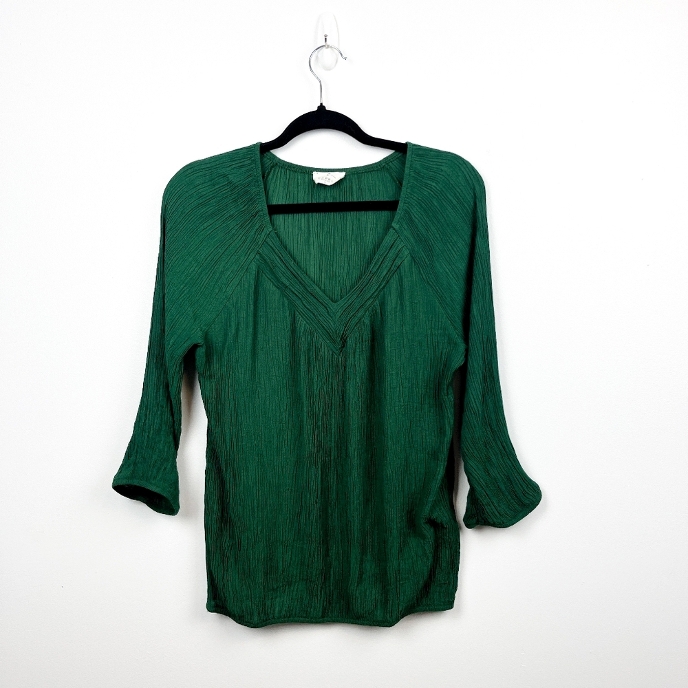 Ember Long Sleeve Deep Green Blouse